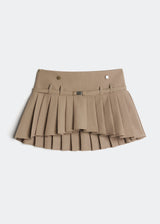 LETREND WOMEN'S PLEATED MINI SKIRT – BROWN