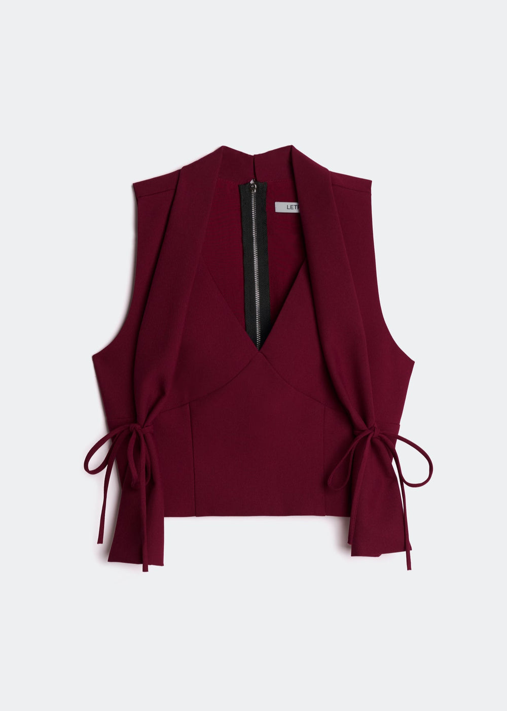 Letrend Burgundy Tie Croptop