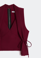 Letrend Burgundy Tie Croptop