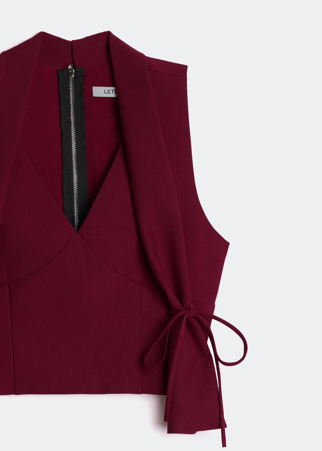 Letrend Burgundy Tie Croptop