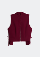 Letrend Burgundy Tie Croptop