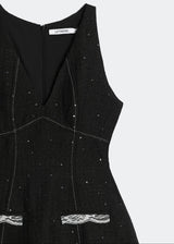 LETREND WOMEN'S A-LINE TWEED DRESS – BLACK
