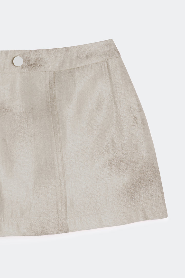 LETREND A-LINE MINI SKIRT – BEIGE