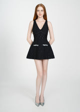 LETREND WOMEN'S A-LINE TWEED DRESS – BLACK