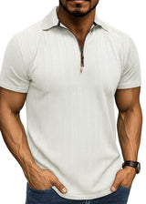 Letrend Textured Quarter-Zip Polo Shirt
